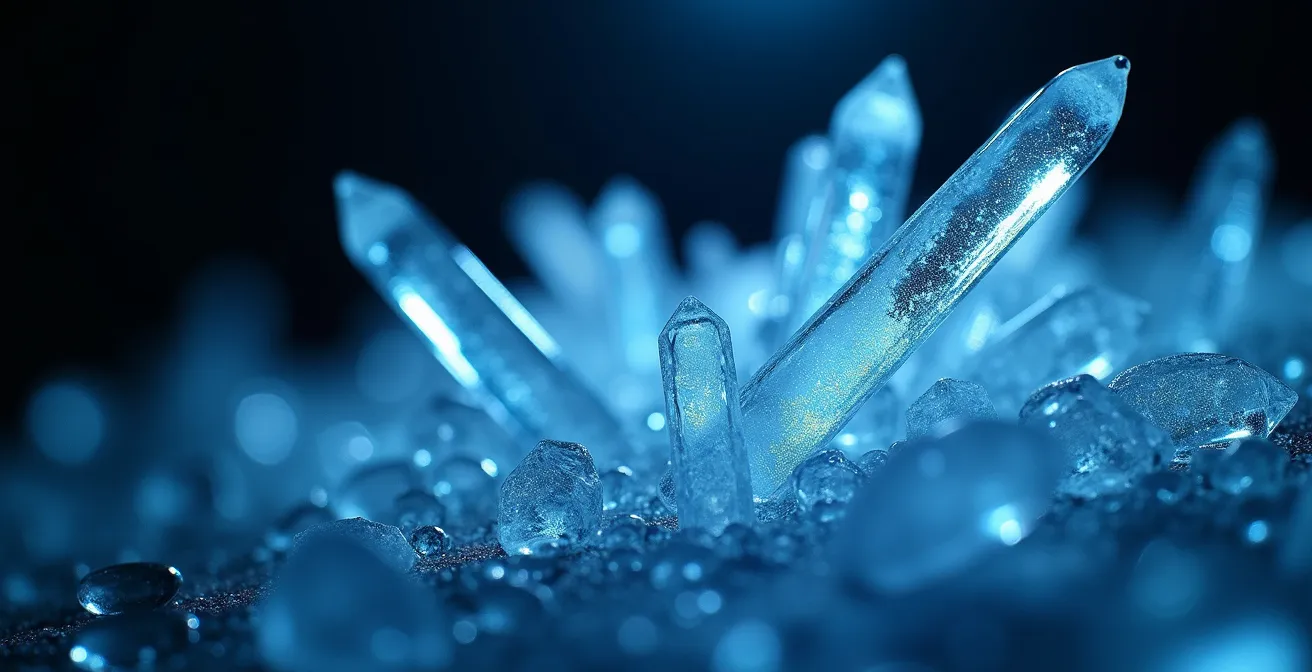 Abstract visualization of brain neural pathways during cryotherapy activation